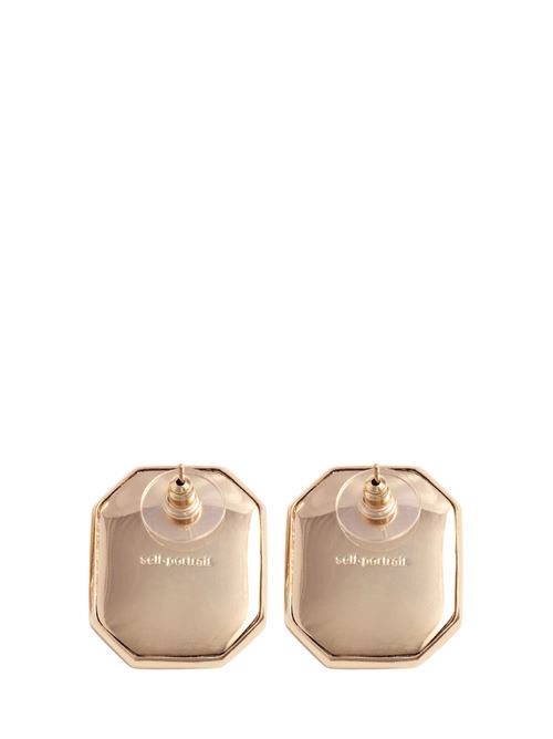 Gold crystal earrings SELF PORTRAIT | SS26627EAGDGOLD